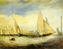 East Cowes Castle, dem Sitz der J.Nash, Esq. Die Regatta schlage East Cowes Castle, dem Sitz der J.Nash, Esq. Die Regatta schlage