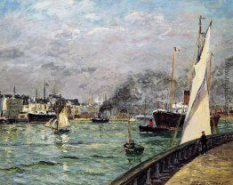 Abfahrt von einem Frachtschiff Abfahrt von einem Frachtschiff