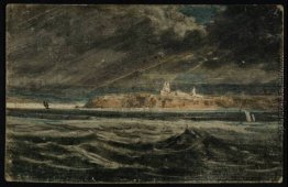 Tynemouth Priory aus dem Meer Tynemouth Priory aus dem Meer