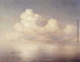 Wolken über einem Meer ruhig Wolken über einem Meer ruhig