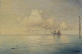 Landschaft mit einem Segelboot Landschaft mit einem Segelboot