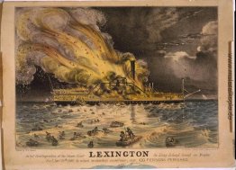 Awful Feuersbrunst des Dampfboot Lexington in Long Island Sound Awful Feuersbrunst des Dampfboot Lexington in Long Island Sound
