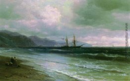 Landschaft mit einem Schoner Landschaft mit einem Schoner