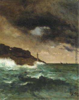 Leuchtturm an der Dämmerung Leuchtturm an der Dämmerung