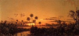 Florida Fluss-Szene: Früher Abend, nach Sonnenuntergang Florida Fluss-Szene: Früher Abend, nach Sonnenuntergang