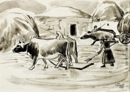 Dreschen von Getreide Dreschen von Getreide