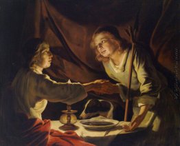 Esau verkauft Jakob sein Erstgeburtsrecht und das Linsengericht Esau verkauft Jakob sein Erstgeburtsrecht und das Linsengericht