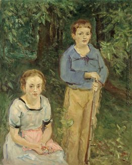 Porträt von Nina und Wolfgang Slevogt (Schulkinder im Wald) Porträt von Nina und Wolfgang Slevogt (Schulkinder im Wald)