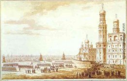 Blick auf Sobornaya Platz im Moskauer Kreml Blick auf Sobornaya Platz im Moskauer Kreml