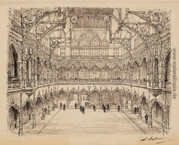 Innenansicht der Börse (Handelsbeurs) von Antwerpen Innenansicht der Börse (Handelsbeurs) von Antwerpen