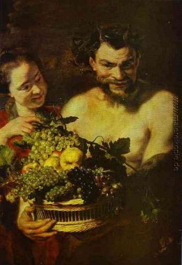Satyr und Mädchen mit Früchtekorb Satyr und Mädchen mit Früchtekorb