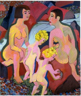 Badende Frauen und Kinder Badende Frauen und Kinder