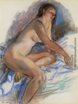 Nude mit einer Kerze. Frankreich Nude mit einer Kerze. Frankreich