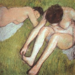 Badegäste auf dem Rasen Badegäste auf dem Rasen