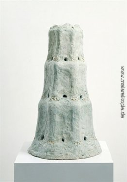 Dreistöckiges Haus in Türkis Dreistöckiges Haus in Türkis