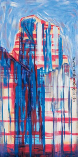 Stadtbild mit blauer Schatten # 3 Stadtbild mit blauer Schatten # 3