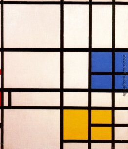 Zusammensetzung N. 11 London mit Blau, Rot und Gelb Zusammensetzung N. 11 London mit Blau, Rot und Gelb