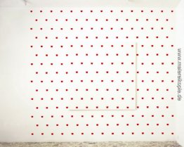 Imprints eines No. 50 Paintbrush in regelmäßigen Abständen von 3 Imprints eines No. 50 Paintbrush in regelmäßigen Abständen von 3