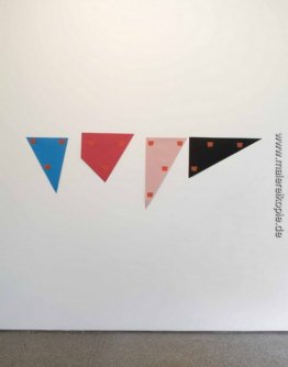 Imprints eines No. 50 Paintbrush in regelmäßigen Abständen von 3 Imprints eines No. 50 Paintbrush in regelmäßigen Abständen von 3