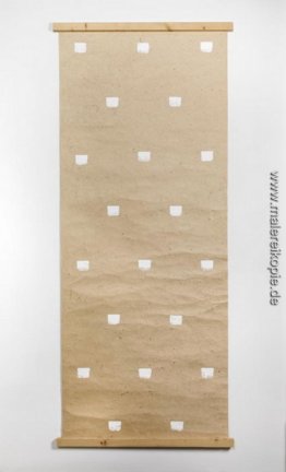 Imprints eines No. 50 Paintbrush in regelmäßigen Abständen von 3 Imprints eines No. 50 Paintbrush in regelmäßigen Abständen von 3