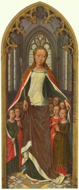 St. Ursula und ihre Gefährtinnen, aus dem Reliquienschrein der H St. Ursula und ihre Gefährtinnen, aus dem Reliquienschrein der H
