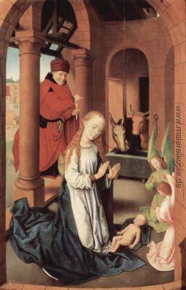 Die Geburt Christi, linken Flügel eines Triptychons der Anbetung Die Geburt Christi, linken Flügel eines Triptychons der Anbetung