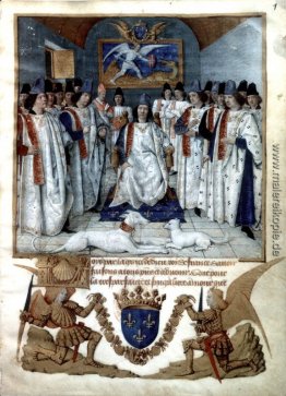 Louis XI ist Vorsitzender des Kapitels von Saint Michel Louis XI ist Vorsitzender des Kapitels von Saint Michel