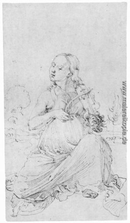 Zeichnung aus dem "Tarot" The Muse Thalia Zeichnung aus dem "Tarot" The Muse Thalia