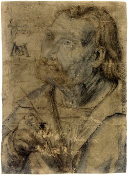Der Apostel Johannes (Brustbild eines Mannes mit einer pinfeathe Der Apostel Johannes (Brustbild eines Mannes mit einer pinfeathe