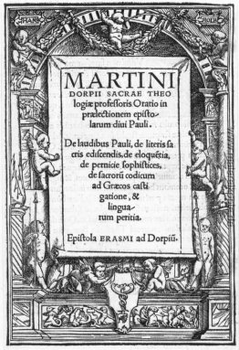 Titelseite in Form einer Renaissance Nischen Titelseite in Form einer Renaissance Nischen
