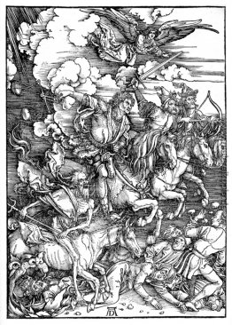 Die vier Reiter der Apokalypse, Tod, Hungersnöte, Seuchen und Kr Die vier Reiter der Apokalypse, Tod, Hungersnöte, Seuchen und Kr
