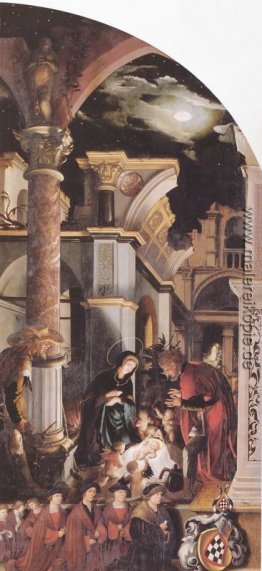 Oberried Altarbild mit der rechten Innenflügel - Die Geburt Chri Oberried Altarbild mit der rechten Innenflügel - Die Geburt Chri