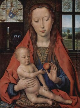 Madonna mit Kind, vom Diptych des Maerten van Nieuwenhove Madonna mit Kind, vom Diptych des Maerten van Nieuwenhove