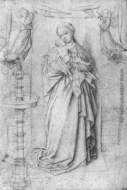 Zeichnung kopieren von Madonna am Brunnen Zeichnung kopieren von Madonna am Brunnen