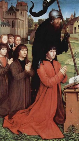 Triptychon der Willem Moreel, linker Flügel, dem Gründer Willem Triptychon der Willem Moreel, linker Flügel, dem Gründer Willem