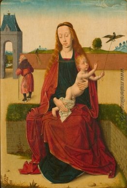 Madonna mit dem Kind auf einer Gras Bank Madonna mit dem Kind auf einer Gras Bank