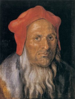 Porträt eines bärtigen Mann in einem Red Hat Porträt eines bärtigen Mann in einem Red Hat