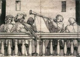 Musiker auf einem Balkon Musiker auf einem Balkon