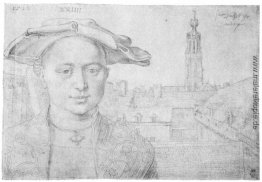Portrait von Zwanzig vier Männer und ein Blick auf St. Michael i Portrait von Zwanzig vier Männer und ein Blick auf St. Michael i