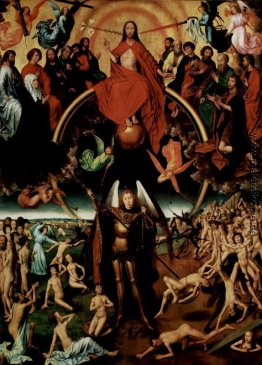 Das Jüngste Gericht, Triptychon, Mitteltafel Maiestas Domini mit Das Jüngste Gericht, Triptychon, Mitteltafel Maiestas Domini mit