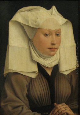 Portrait einer jungen Frau in einem Hut Fixierte Portrait einer jungen Frau in einem Hut Fixierte