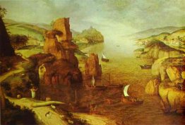 Landschaft mit Christus erscheint den Aposteln am See von Tiberi Landschaft mit Christus erscheint den Aposteln am See von Tiberi