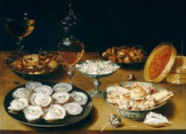Gerichte mit Austern, Obst und Wein Gerichte mit Austern, Obst und Wein