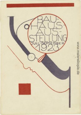 Postkarte zur Bauhaus-Ausstellung (Postkarte für sterben Bauhaus Postkarte zur Bauhaus-Ausstellung (Postkarte für sterben Bauhaus