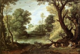 Landschaft mit Nymphen und Satyrn Landschaft mit Nymphen und Satyrn