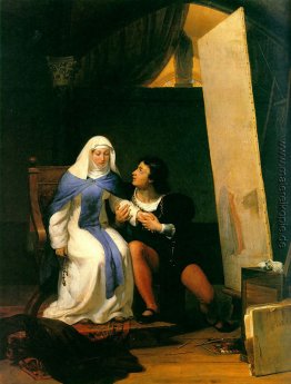 Fra Filippo Lippi Falling in Love mit seinem Modell Fra Filippo Lippi Falling in Love mit seinem Modell