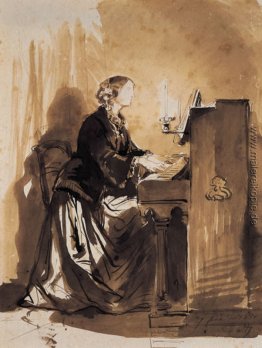Gräfin Potocka, die Klavier spielen Gräfin Potocka, die Klavier spielen