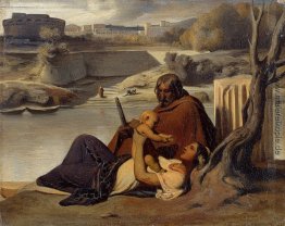 Stillstehen auf dem Ufer des Tiber Stillstehen auf dem Ufer des Tiber
