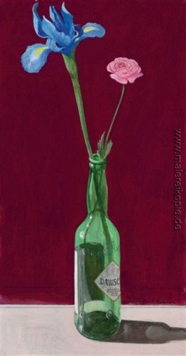 Studie für Stillleben mit Blumen in einer Whisky-Flasche Studie für Stillleben mit Blumen in einer Whisky-Flasche