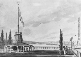 Die Passagier First View of New York. Die Batterie und Flagstaff Die Passagier First View of New York. Die Batterie und Flagstaff